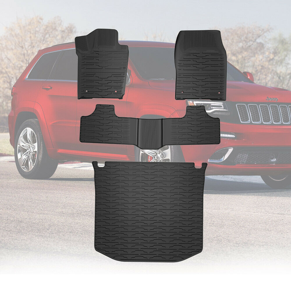 KIWI MASTER Front Rear Cargo Floor Mats Liners for 20132015 Jeep Grand