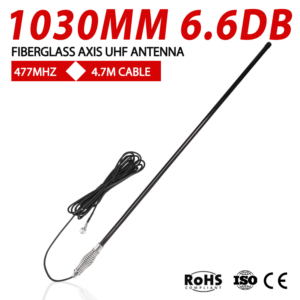 1030mm 6.6DBi UHF Antenna Fibreglass Axis Black Hi Gain 477MHz Bullbar Mount eBay