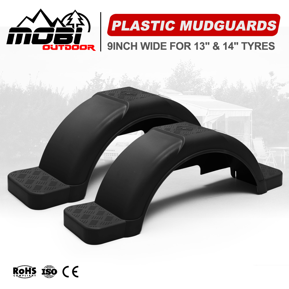 MOBI Boat Trailer Mudguards 9inch Wide Plastic Mud Guards For 13" 14