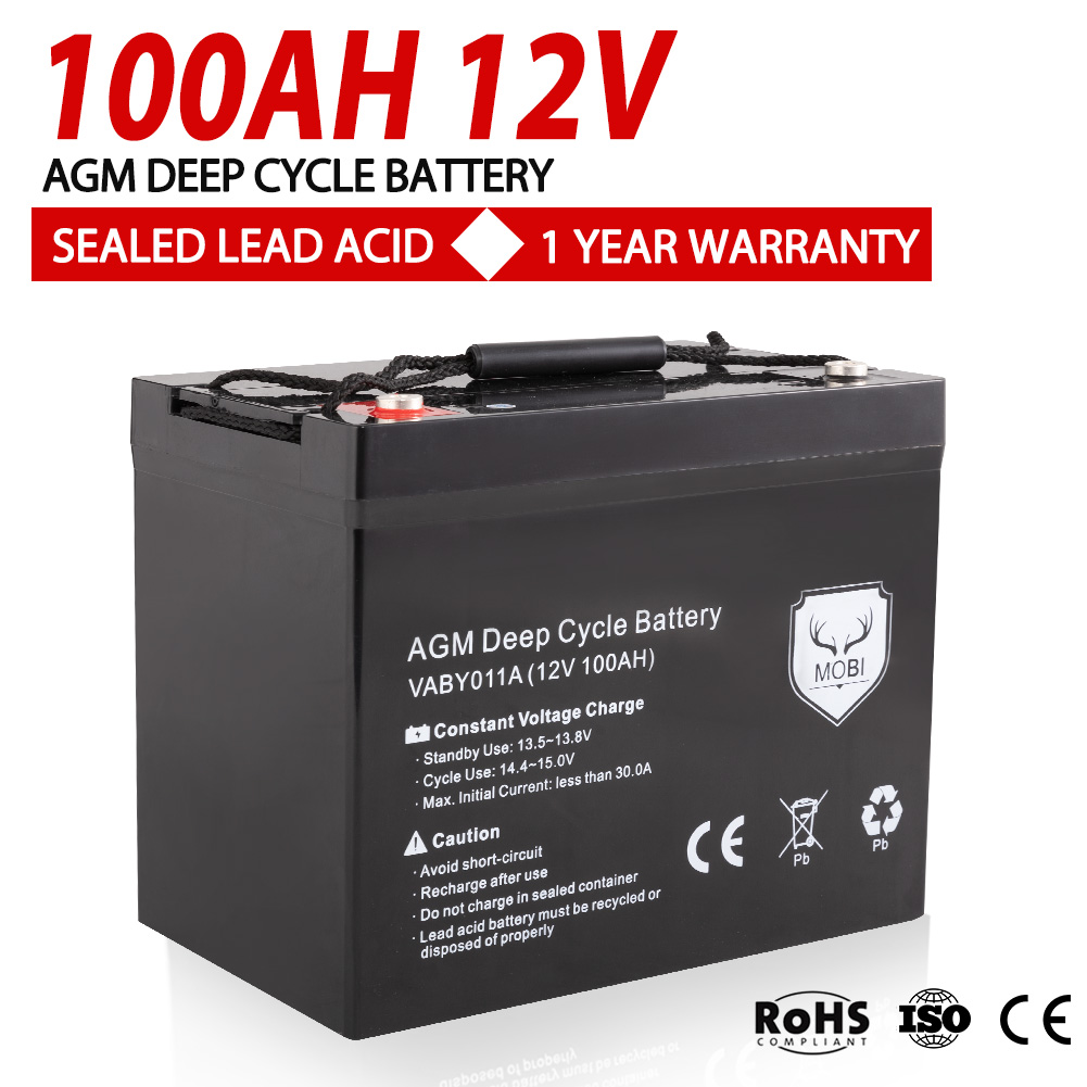 100AH 12V AGM Dual Fridge Battery Sealed Amp Hour Deep Cycle Batteries