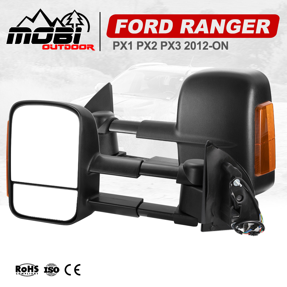 MOBI Extendable Towing Mirrors For Ford Ranger PX PX2 XL XLT Wildtrak 2012 UP eBay