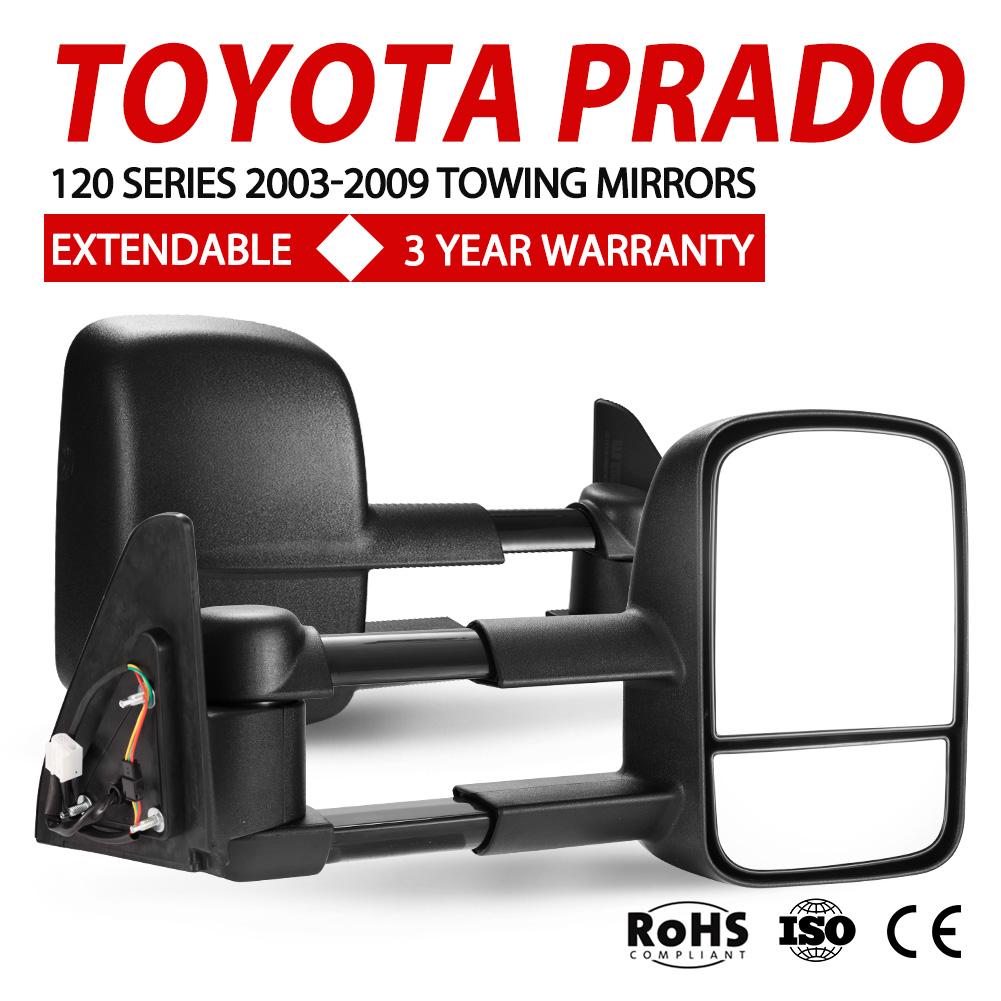 Extendable Towing Mirrors Toyota Prado 120 Series Wagon UTE 20032009