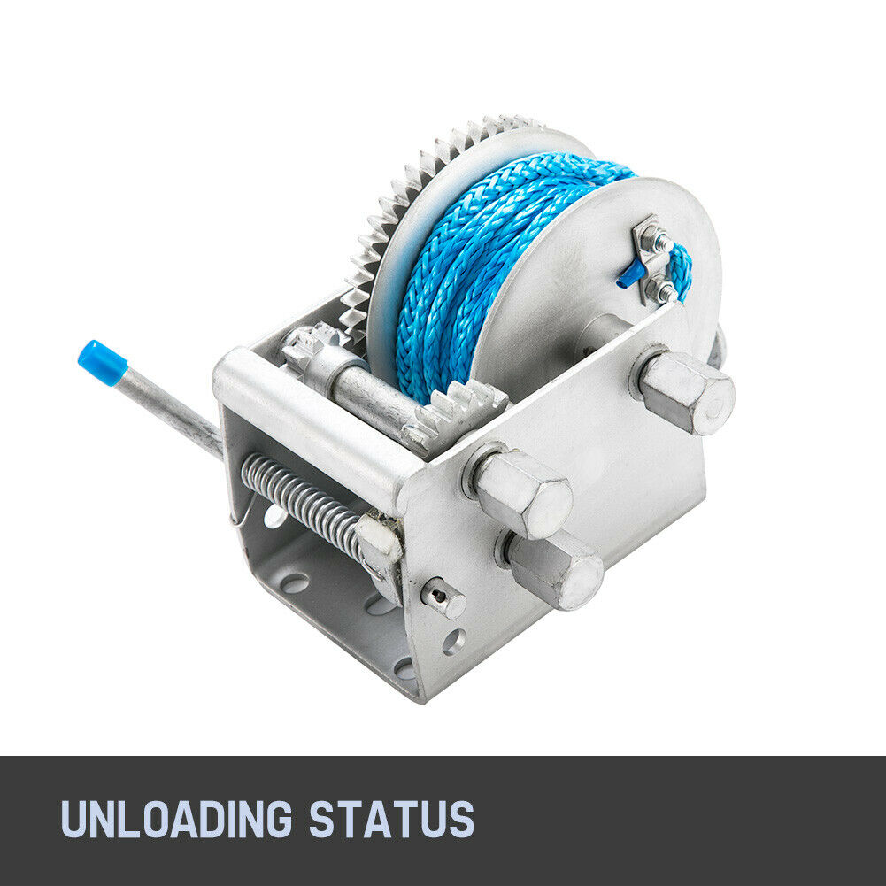 MOBI 3Tons Recovery Hand Winch 3Speed 10M x 7MM Dyneema Synthetic Rope