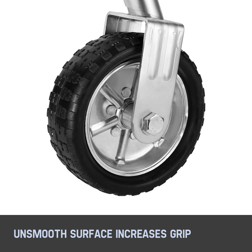 10" Jockey Wheel Swing Up Solid Rubber Wheel 1000KG/2212LBS Caravan