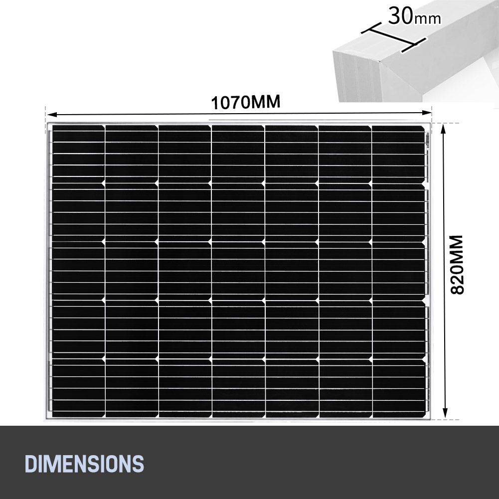 Mobi 12V 350W 250W Fixed Solar Panel Mono Generator Caravan Camping Charger - Picture 18 of 18