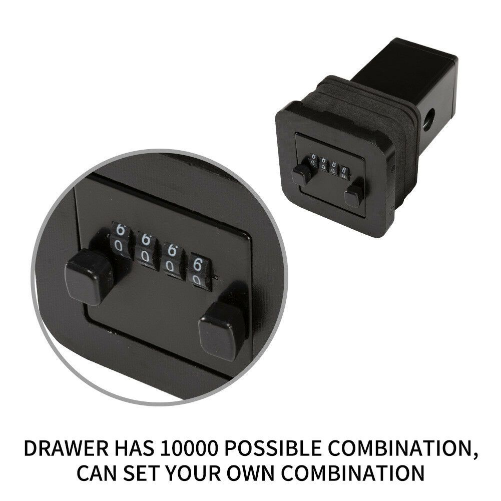 New Hitch Safe Lock Box For Car 4WD SUV Tow Hitch Security Key Vault