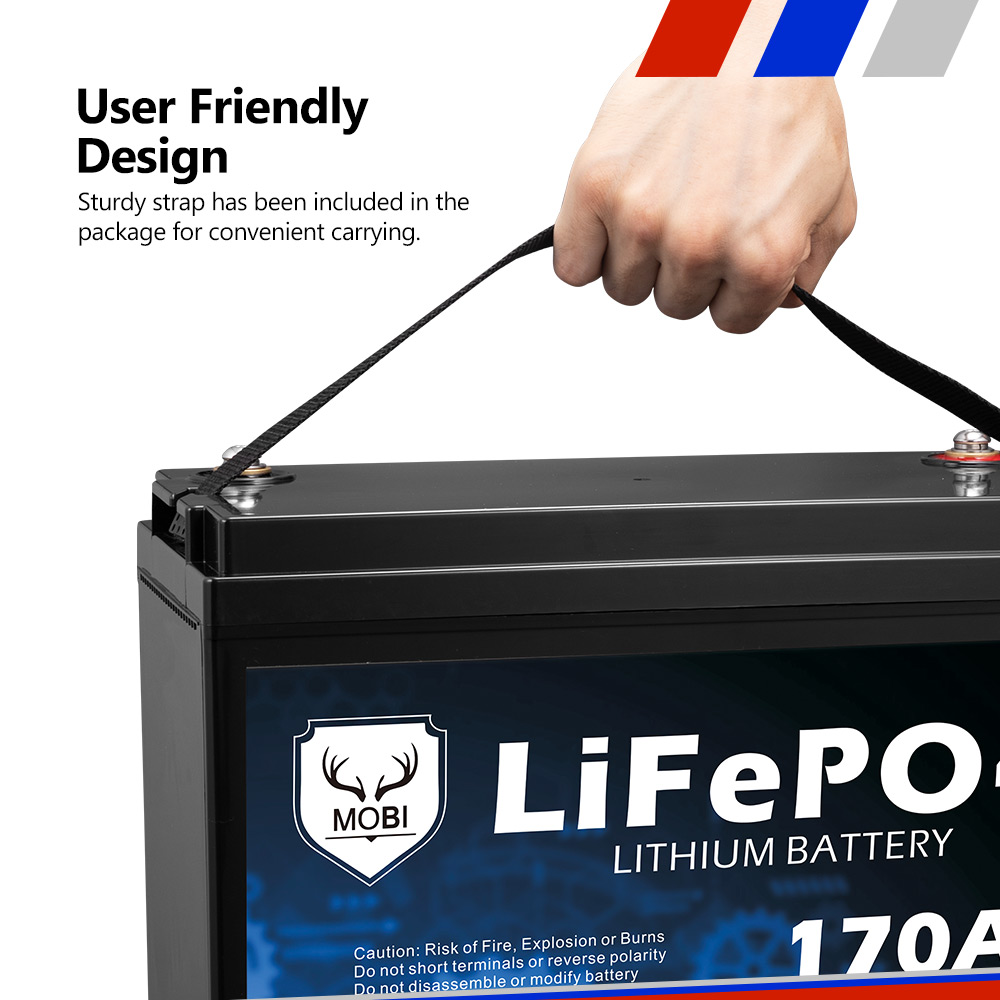 MOBI 170AH 12V LiFePO4 Lithium Iron Phosphate Deep Cycle Battery 4WD RV