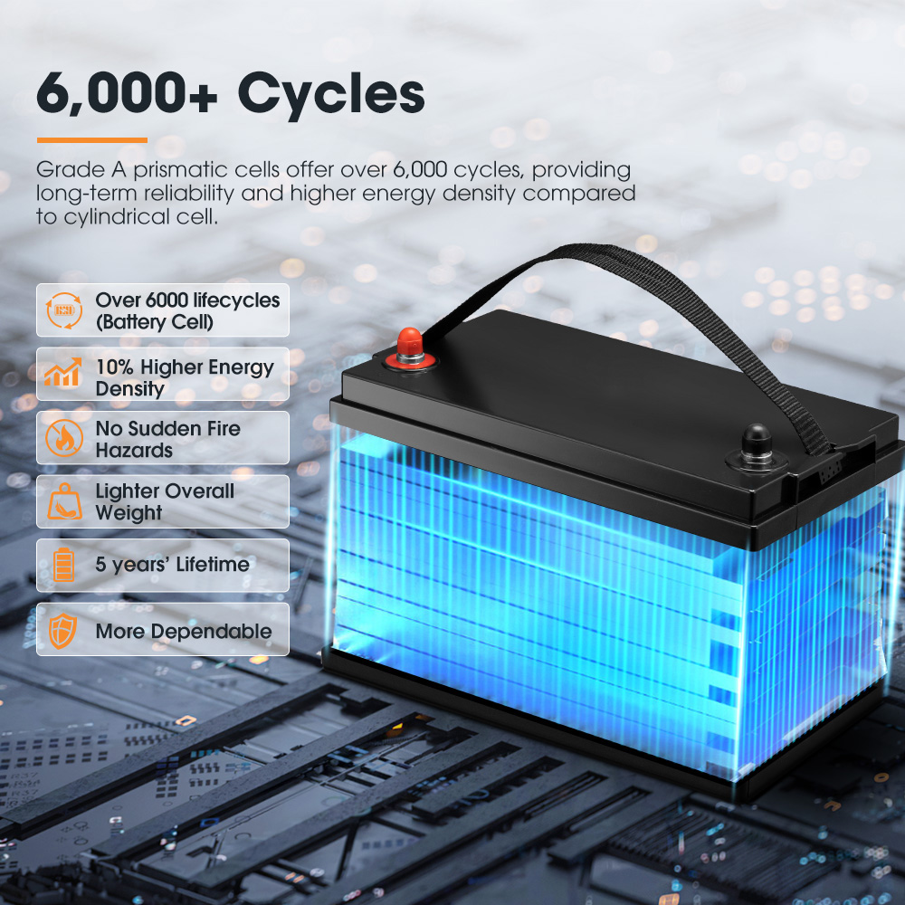 San Hima 12V 100Ah/200Ah Lithium Battery BMS LiFePO4 Self-heating w/ Bluetooth - Picture 24 of 41