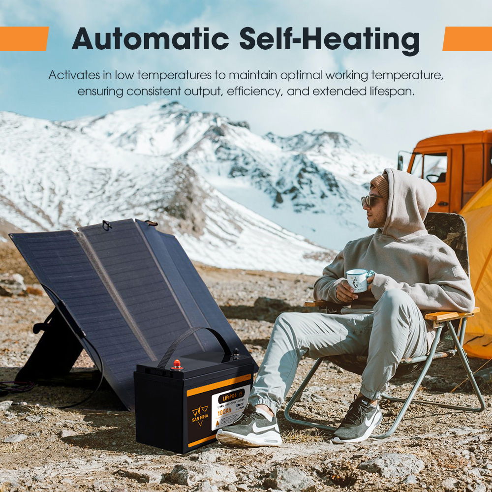 San Hima 12V 100Ah/200Ah Lithium Battery BMS LiFePO4 Self-heating w/ Bluetooth - Picture 25 of 41