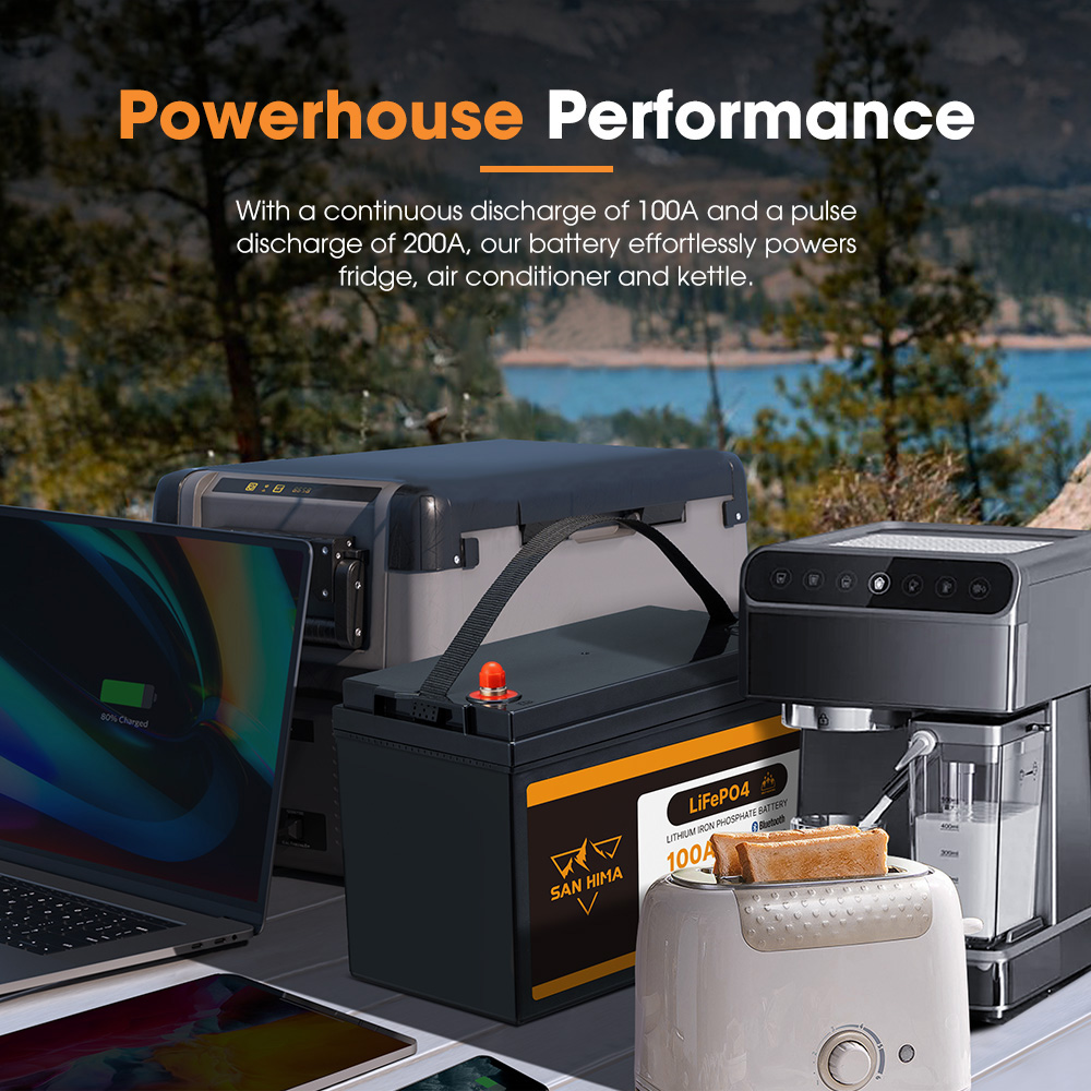 San Hima 12V 100Ah/200Ah Lithium Battery BMS LiFePO4 Self-heating w/ Bluetooth - Picture 28 of 41
