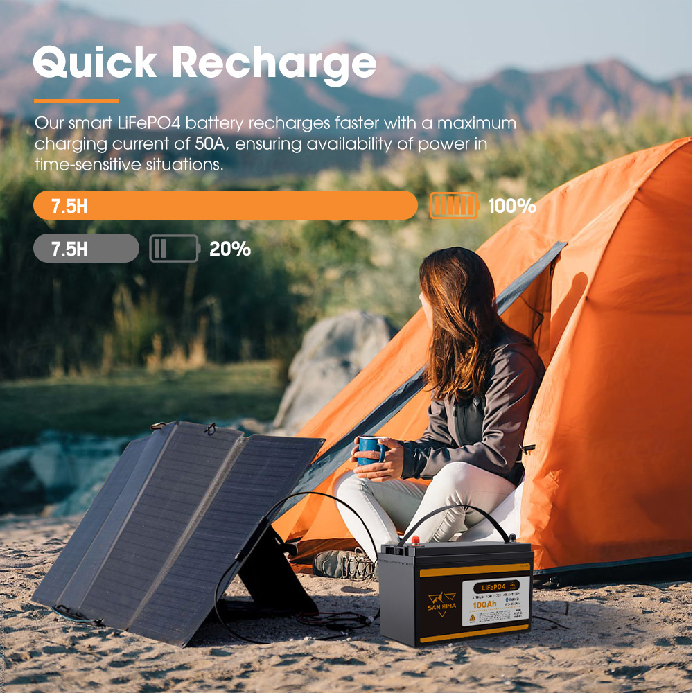San Hima 12V 100Ah/200Ah Lithium Battery BMS LiFePO4 Self-heating w/ Bluetooth - Picture 29 of 41