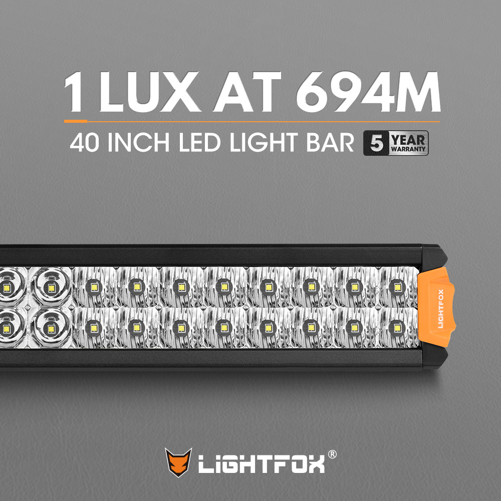Lightfox 12" 20" 30" 40" Osram LED Light Bar Dual Rows Driving Lamp Combo Beam - Picture 42 of 51