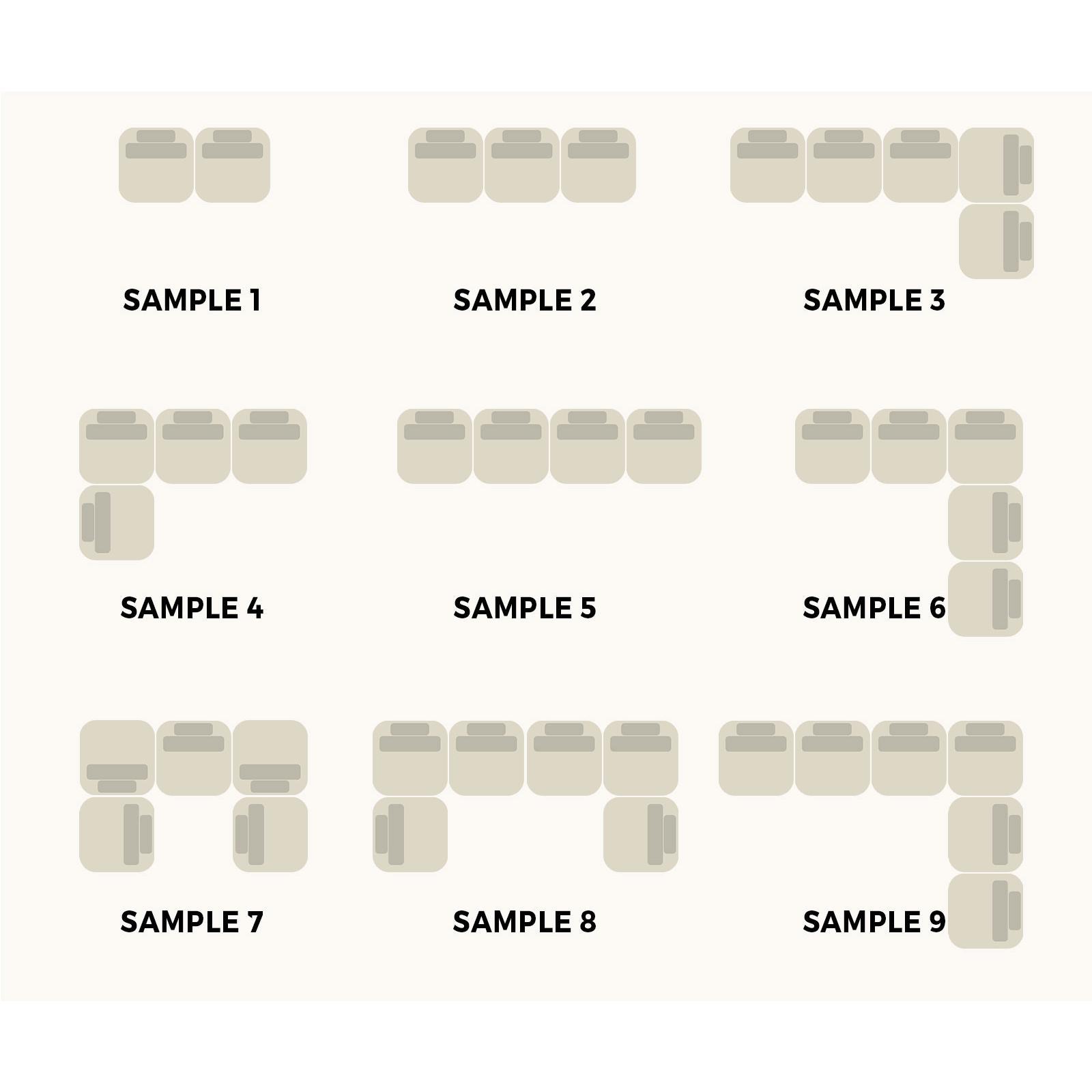 Oikiture 1-4PCS Modular Sofa Lounge Chair Armless TOFU Back Sherpa/Linen/PU - Picture 62 of 150