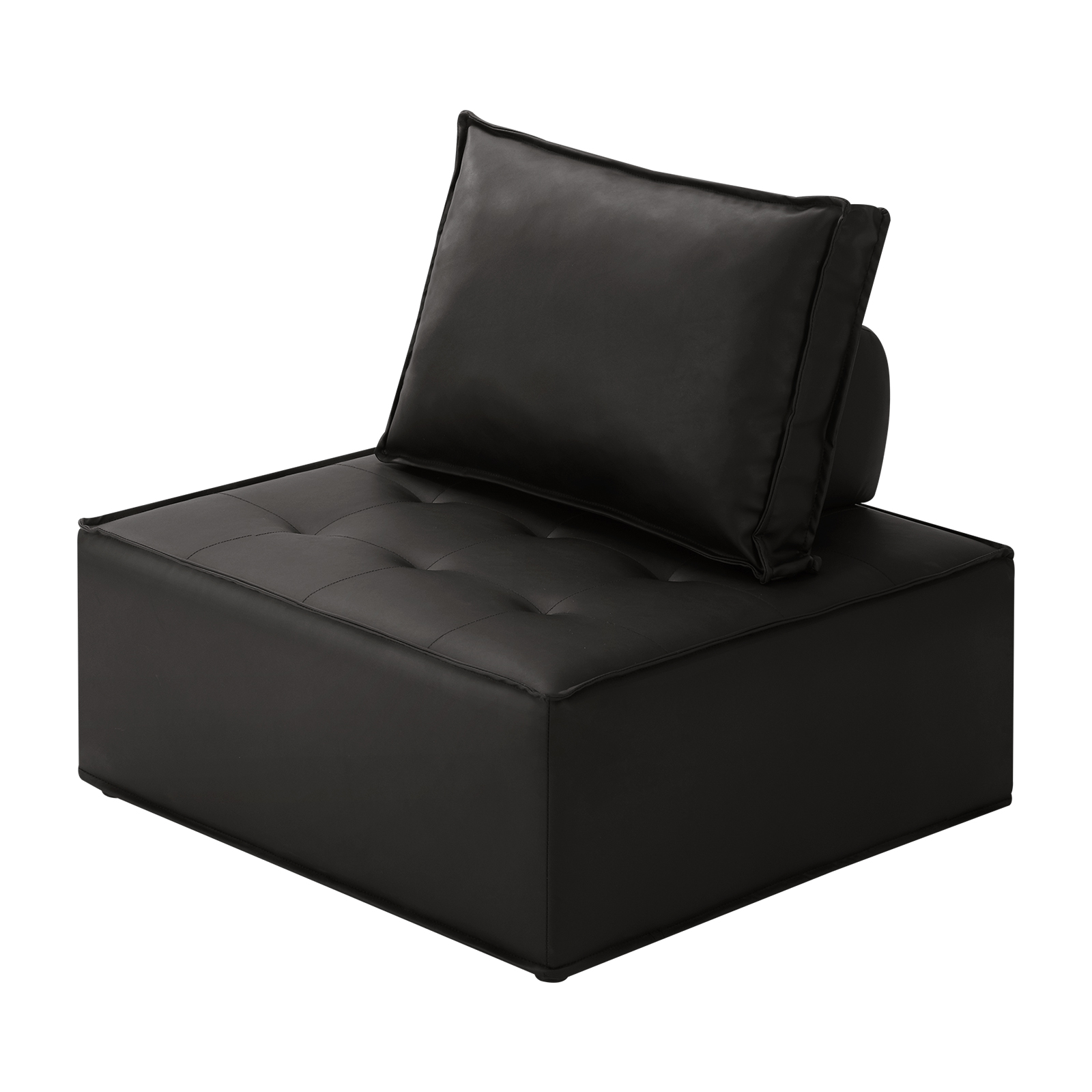 Oikiture 1-4PCS Modular Sofa Lounge Chair Armless TOFU Back Sherpa/Linen/PU - Picture 17 of 150