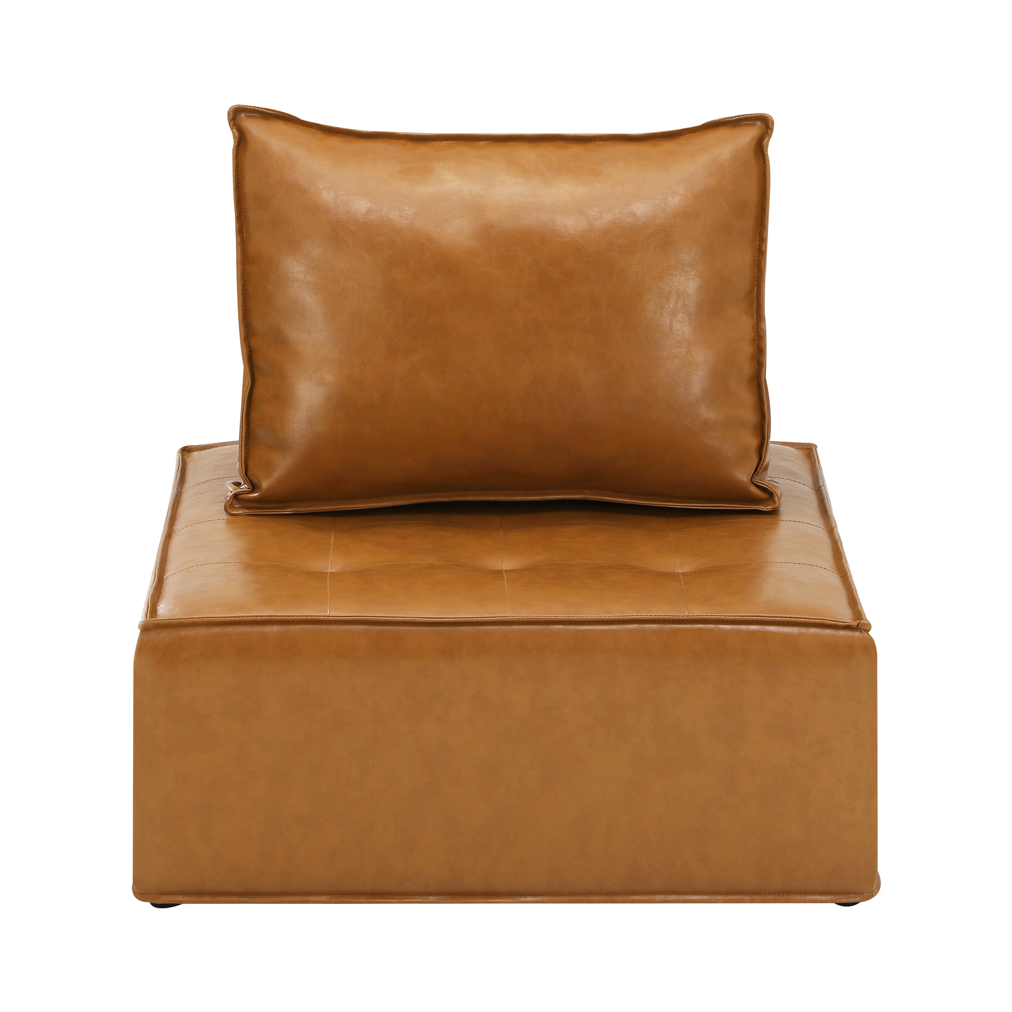 Oikiture 1-4PCS Modular Sofa Lounge Chair Armless TOFU Back Sherpa/Linen/PU - Picture 21 of 150