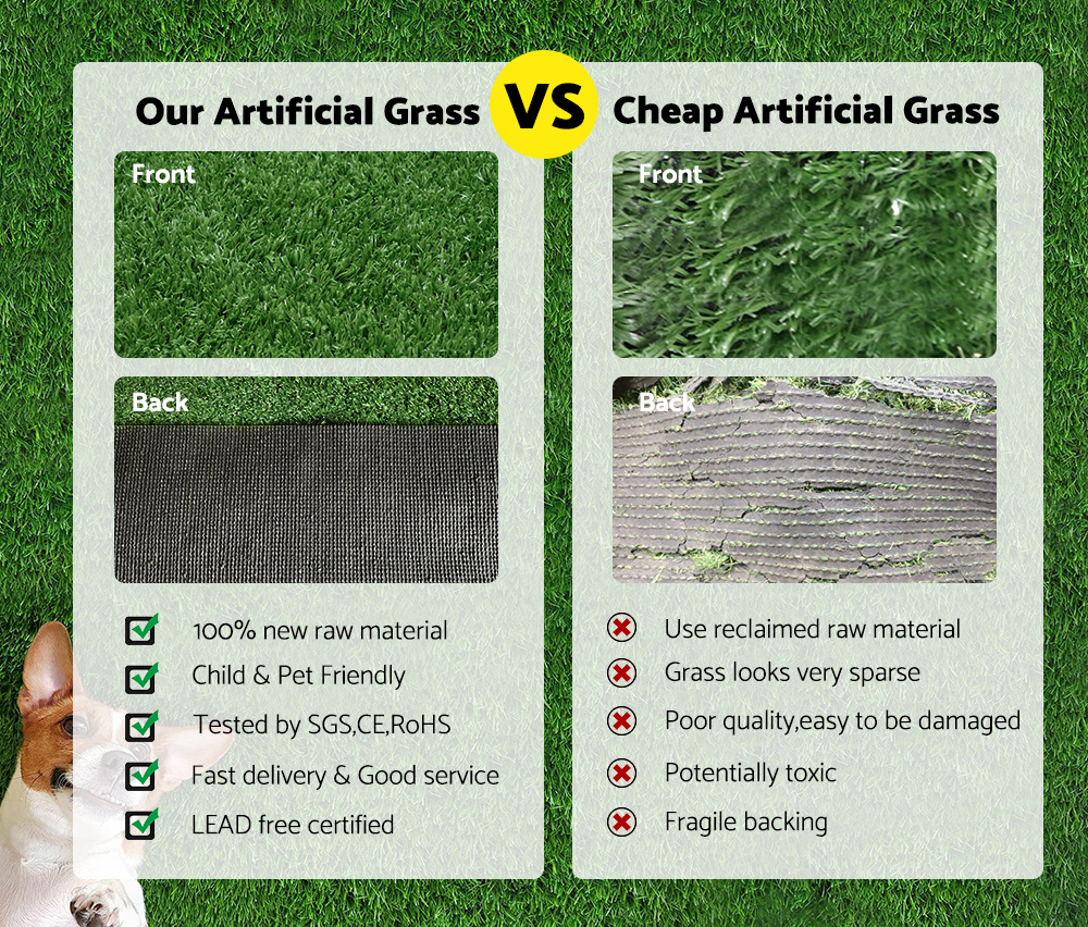 Mobi Artificial Grass 10mm Synthetic Fake Lawn 20~60SQM Turf Plastic Olive - Picture 65 of 80