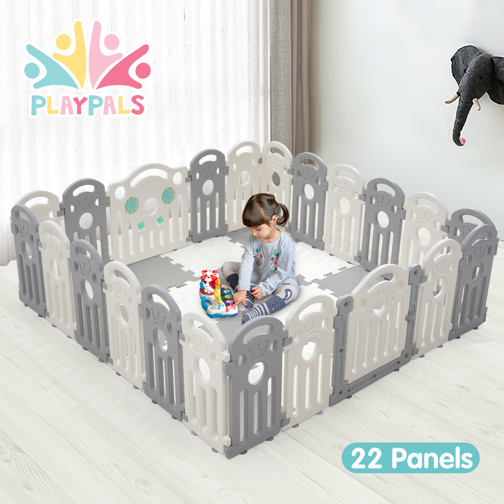 Playpals Kids Playpen Baby Safety Gate Toddler Fence Child Play 18/22/24 Panels - Picture 25 of 48