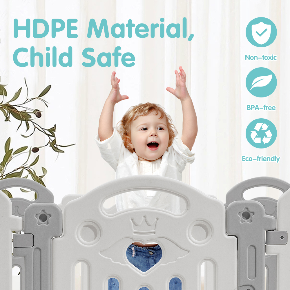Playpals Kids Playpen Baby Safety Gate Toddler Fence Child Play 18/22/24 Panels - Picture 29 of 48
