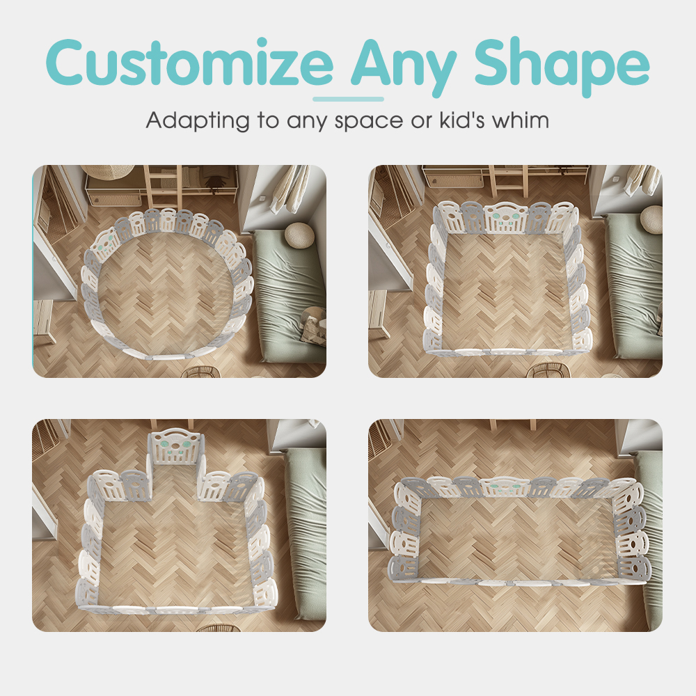 Playpals Kids Playpen Baby Safety Gate Toddler Fence Child Play 18/22/24 Panels - Picture 42 of 48