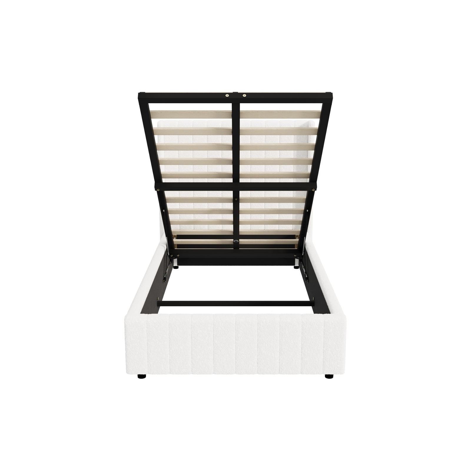 Oikiture Bed Frame Queen Double King Single Gas Lift Base with Storage Boucle - Picture 25 of 35