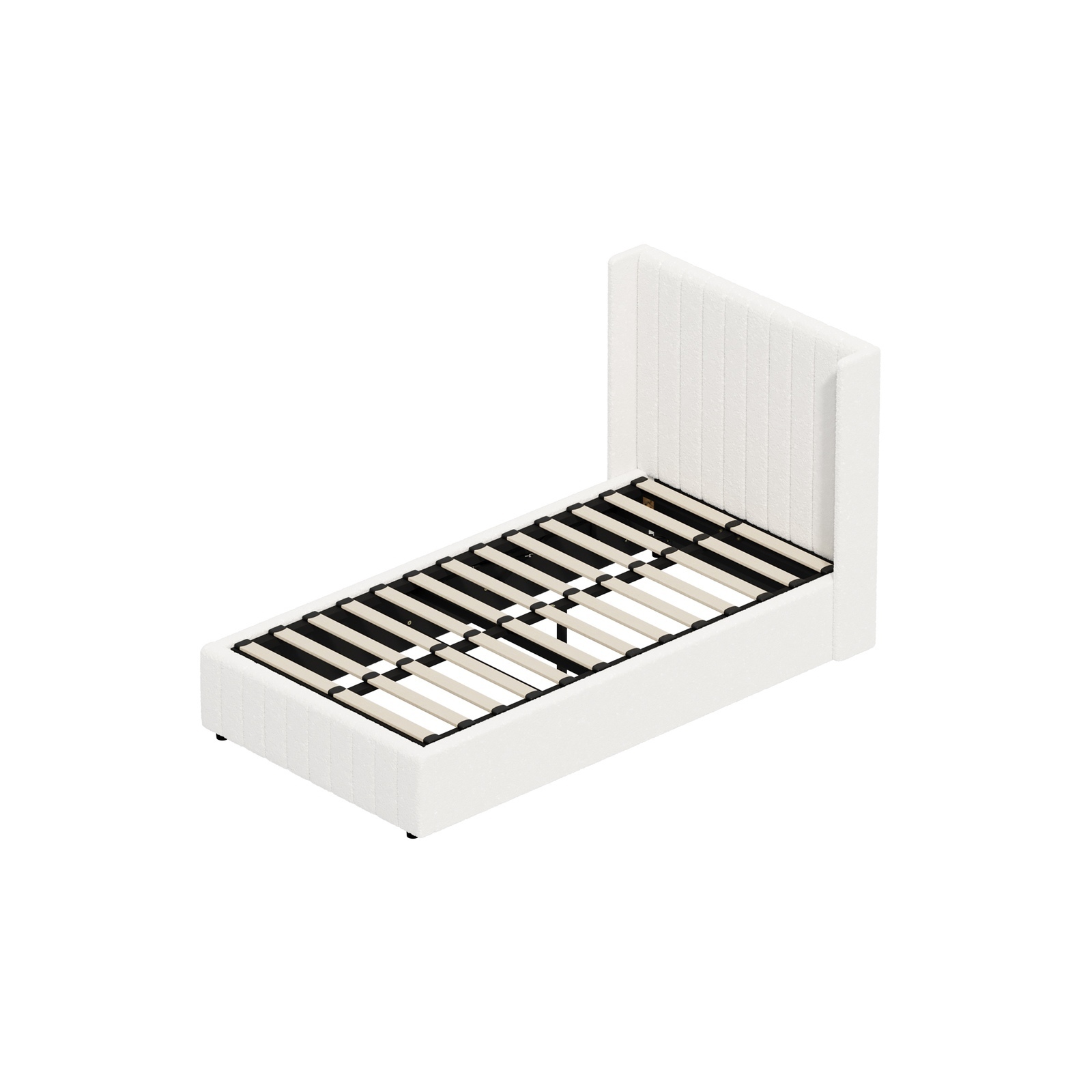 Oikiture Bed Frame Queen Double King Single Gas Lift Base with Storage Boucle - Picture 26 of 35