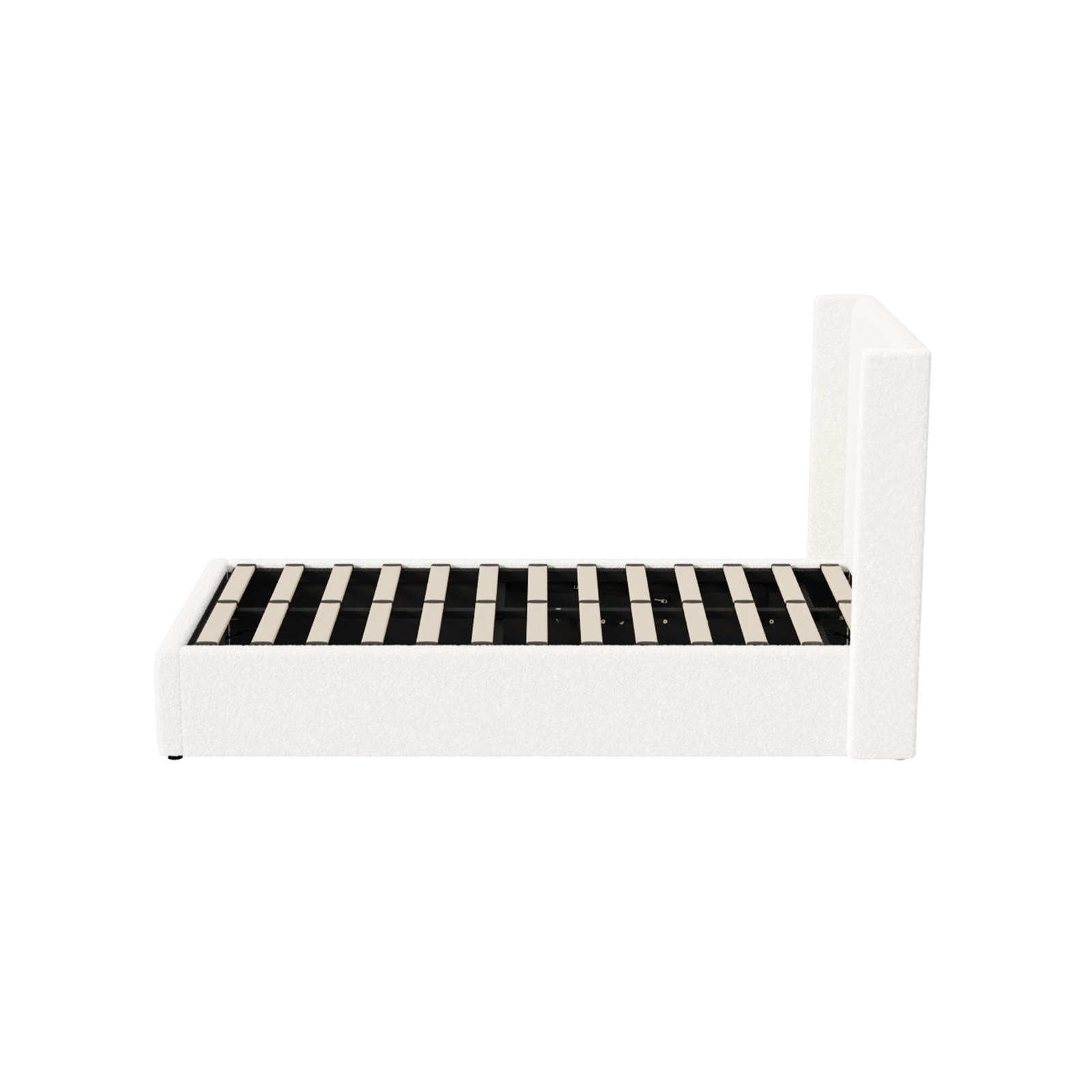 Oikiture Bed Frame Queen Double King Single Gas Lift Base with Storage Boucle - Picture 27 of 35