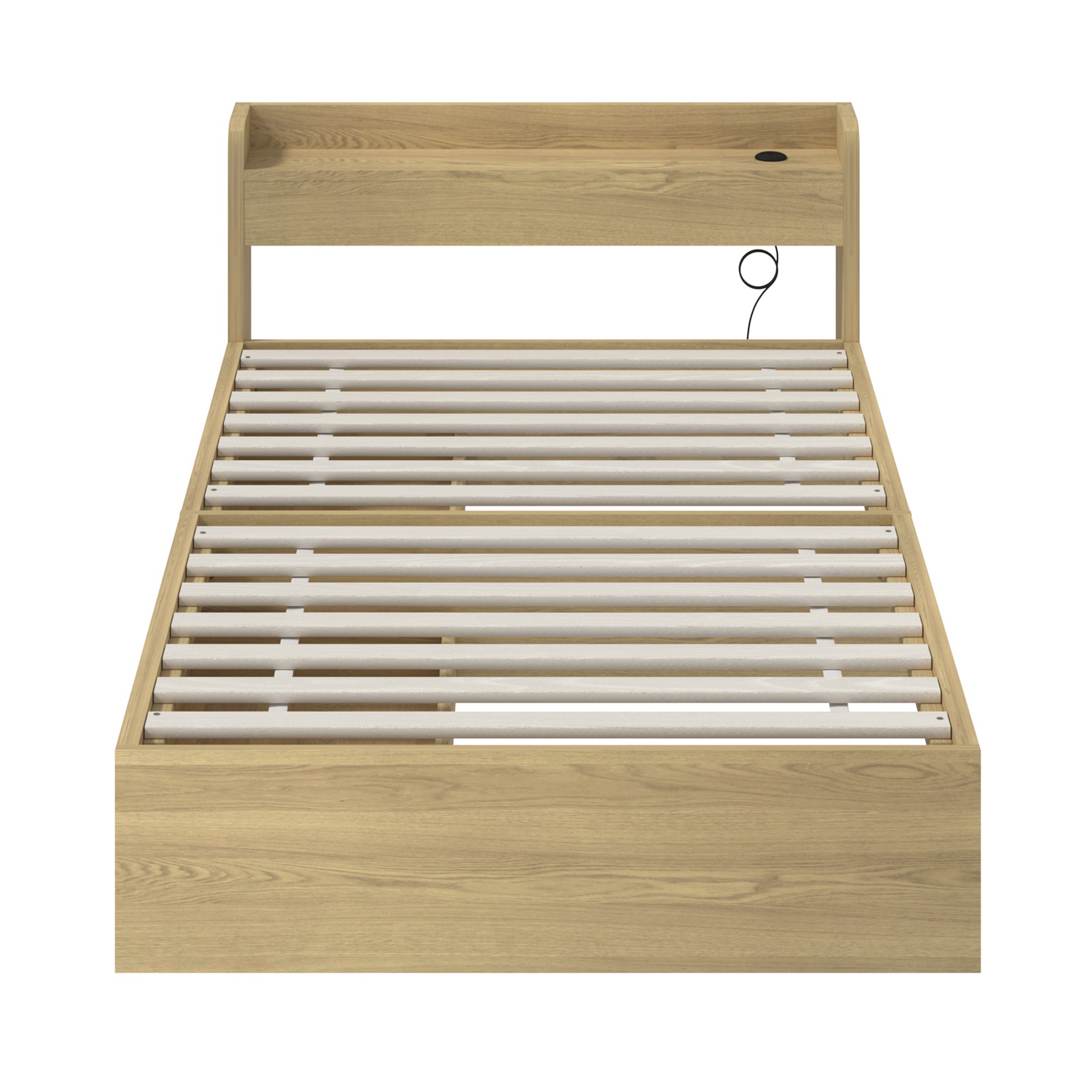 Oikiture Bed Frame Queen Double King Single Size with Charging Ports 2 Drawers - Picture 27 of 46