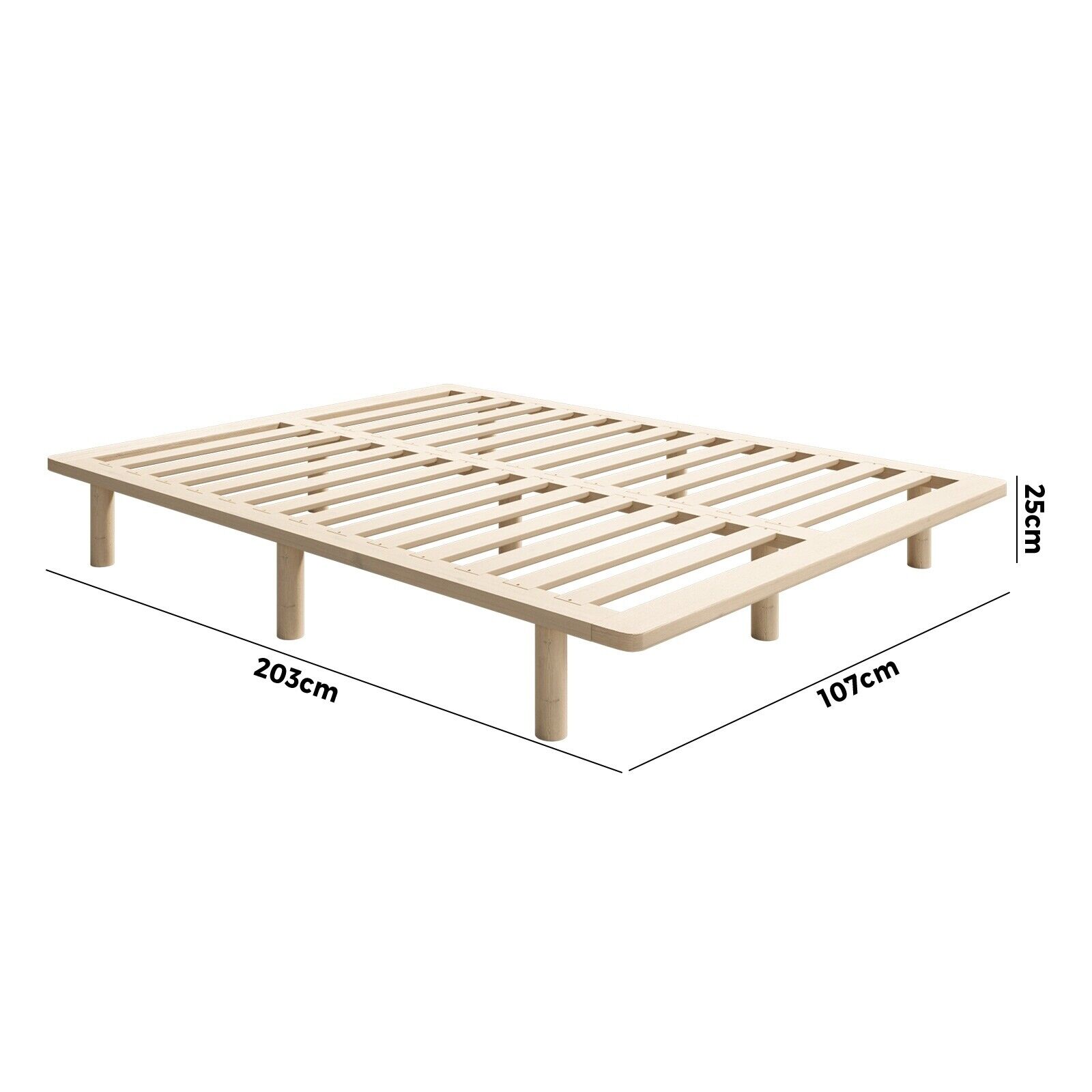 Oikiture Bed Frame Queen Double King Single Wooden Bed Base Platform Timber - Picture 40 of 60