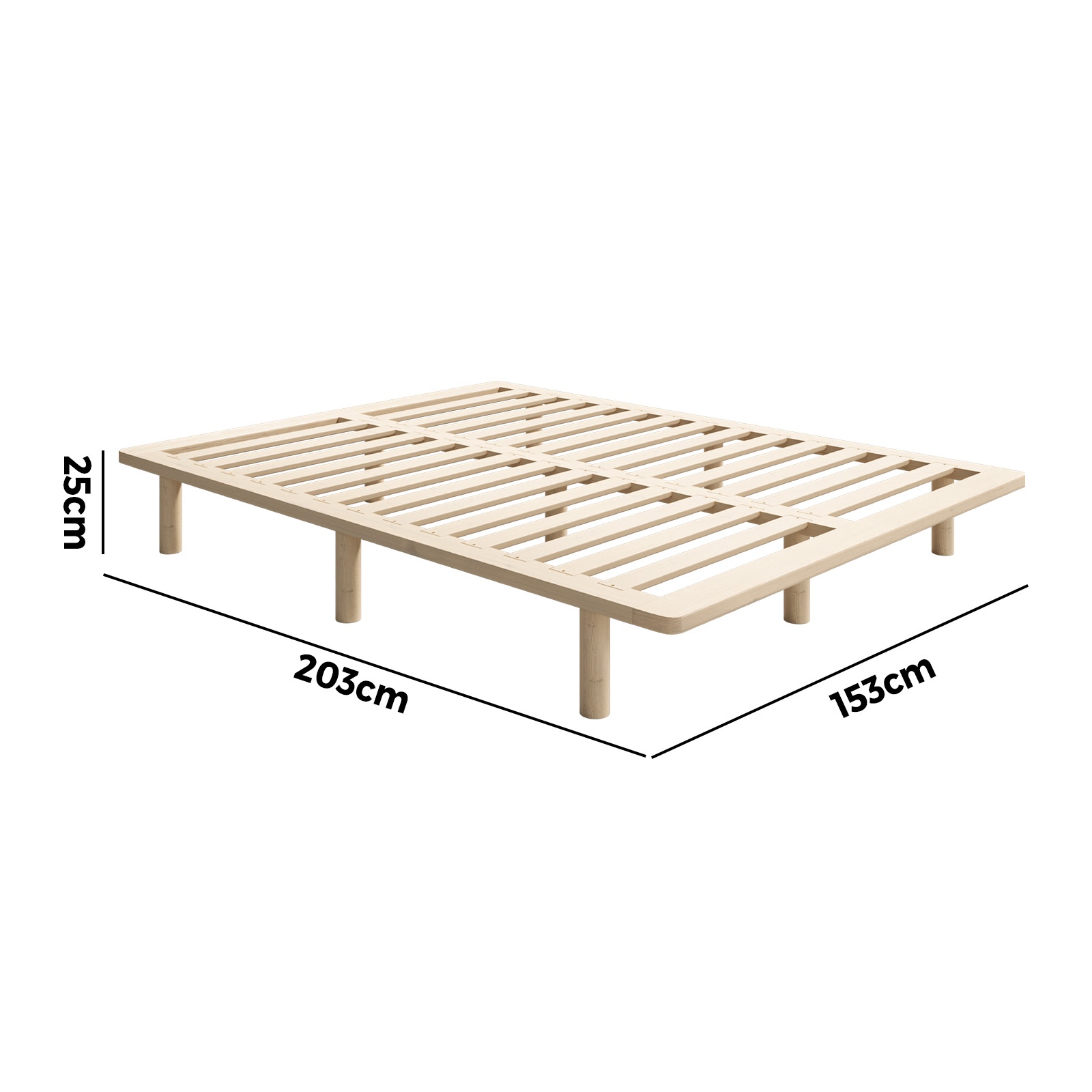 Oikiture Bed Frame Queen Double King Single Wooden Bed Base Platform Timber - Picture 50 of 60