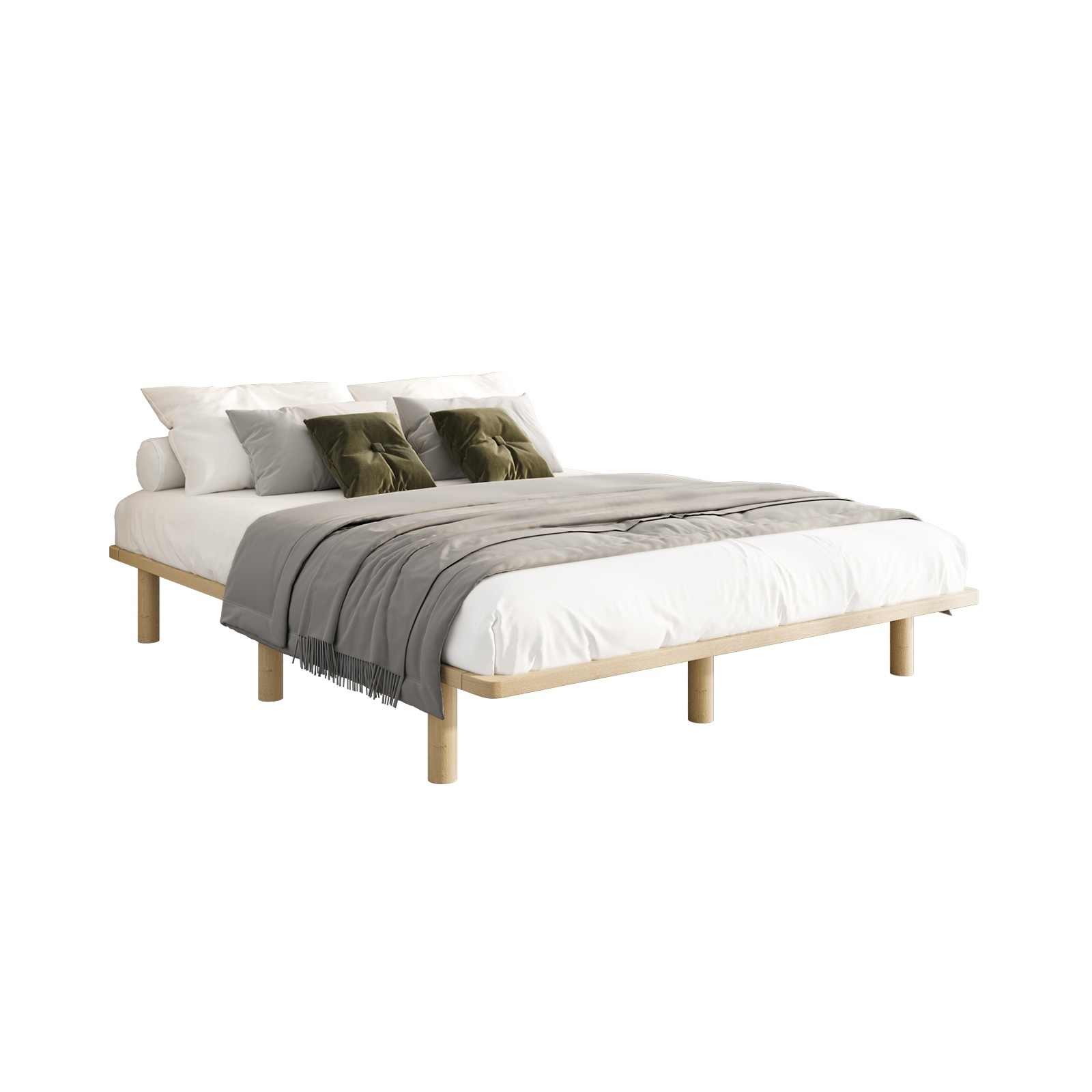 Oikiture Bed Frame Queen Double King Single Wooden Bed Base Platform Timber - Picture 49 of 60