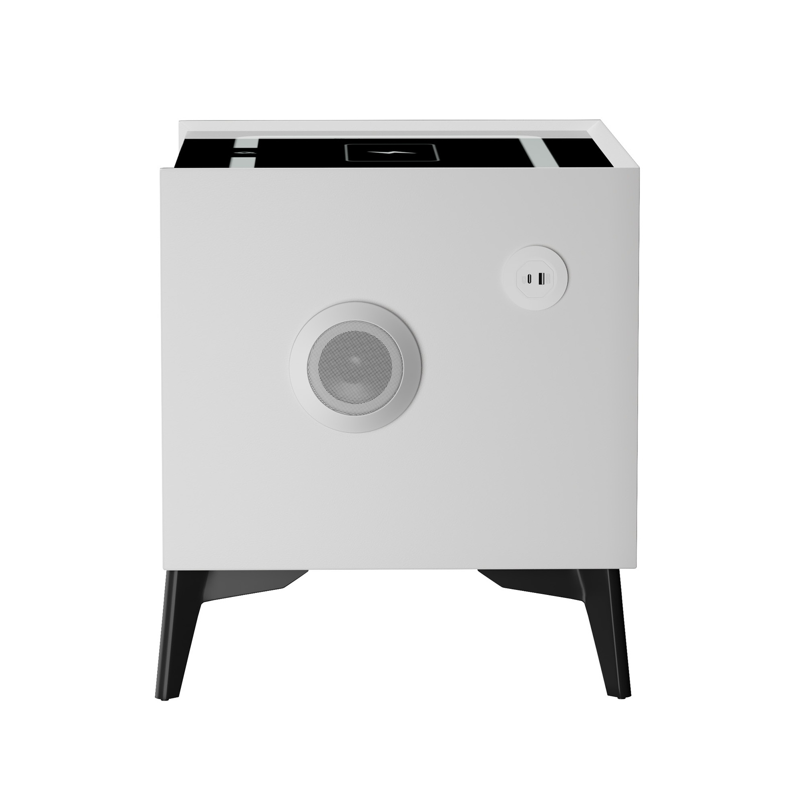 Oikiture Smart Bedside Table Wireless Charging LED 2 Drawers Nightstand - Picture 26 of 28