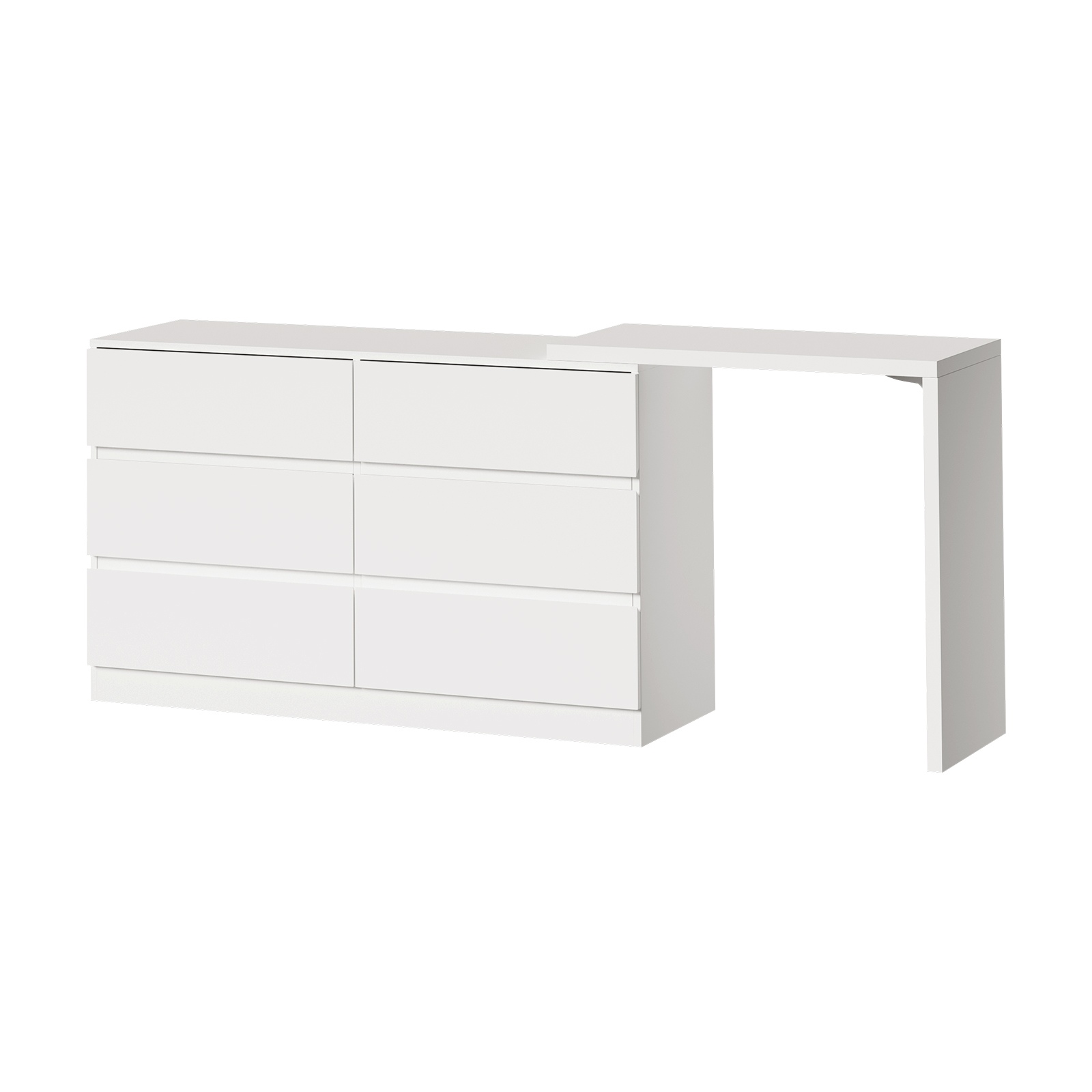 Oikiture 6 Chest of Drawers Dresser with Side Table Storage Tallboy - Picture 28 of 28