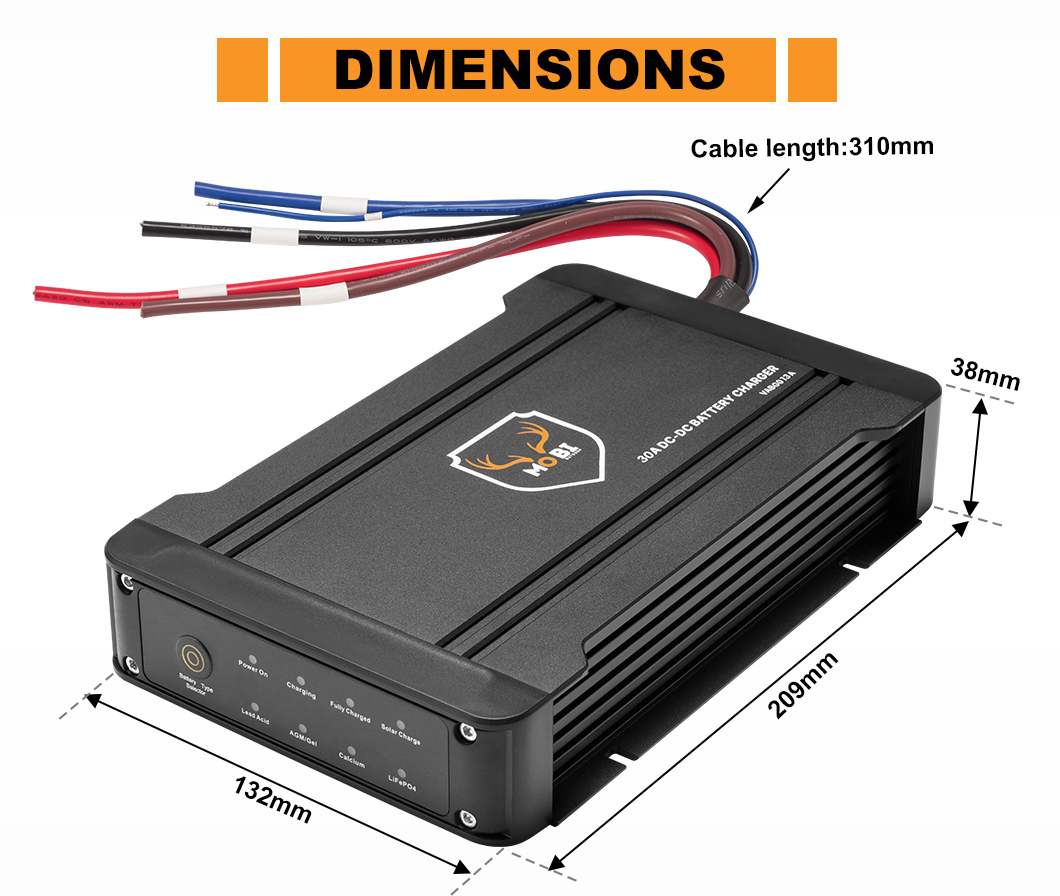 Mobi 20A 30A 40A DC to DC Battery Charger 12V MPPT Solar AGM Lithium LifePO4 - Picture 23 of 36
