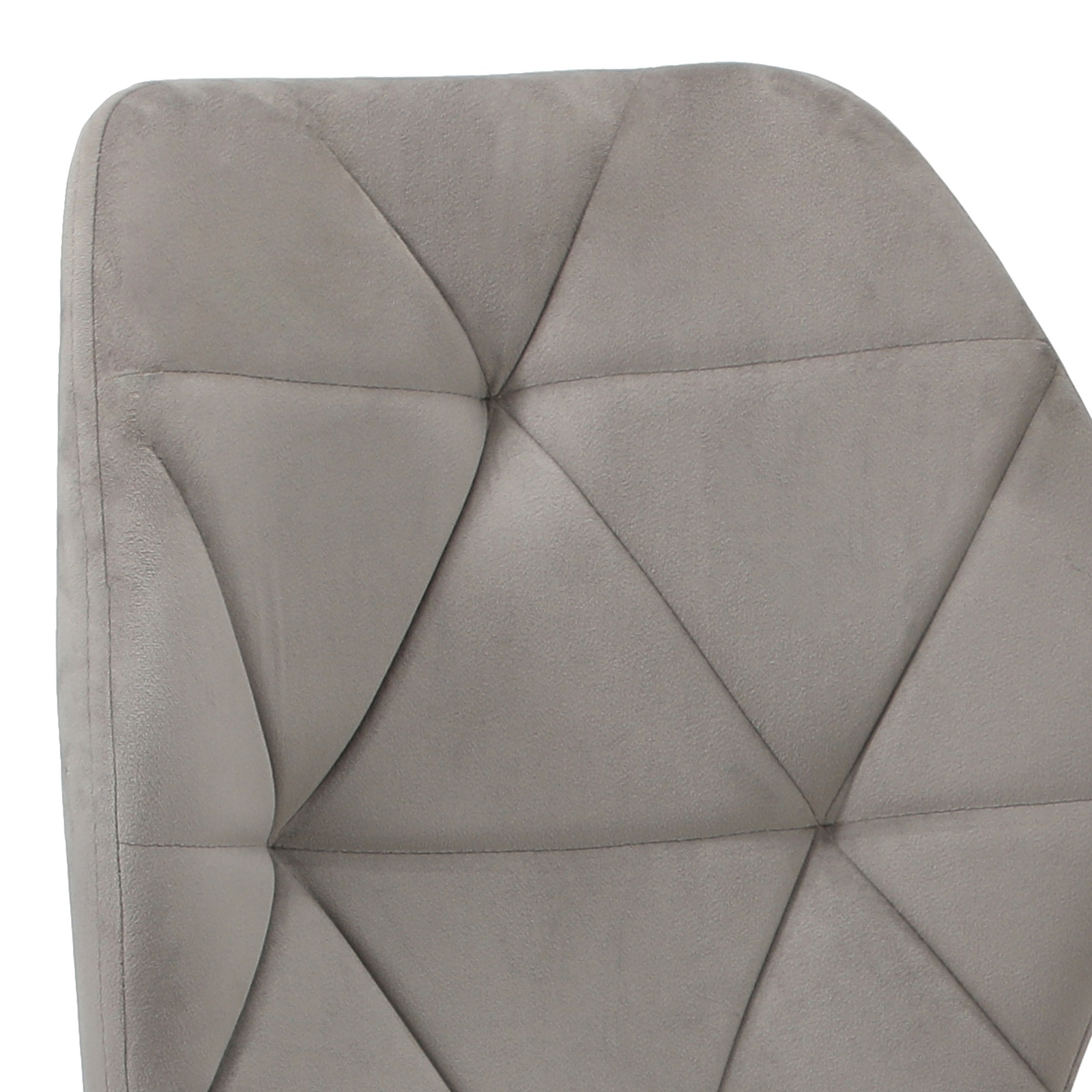 Oikiture Dining Chairs Kitchen Chair Padded Seat High Back Velvet Grey - Picture 26 of 27