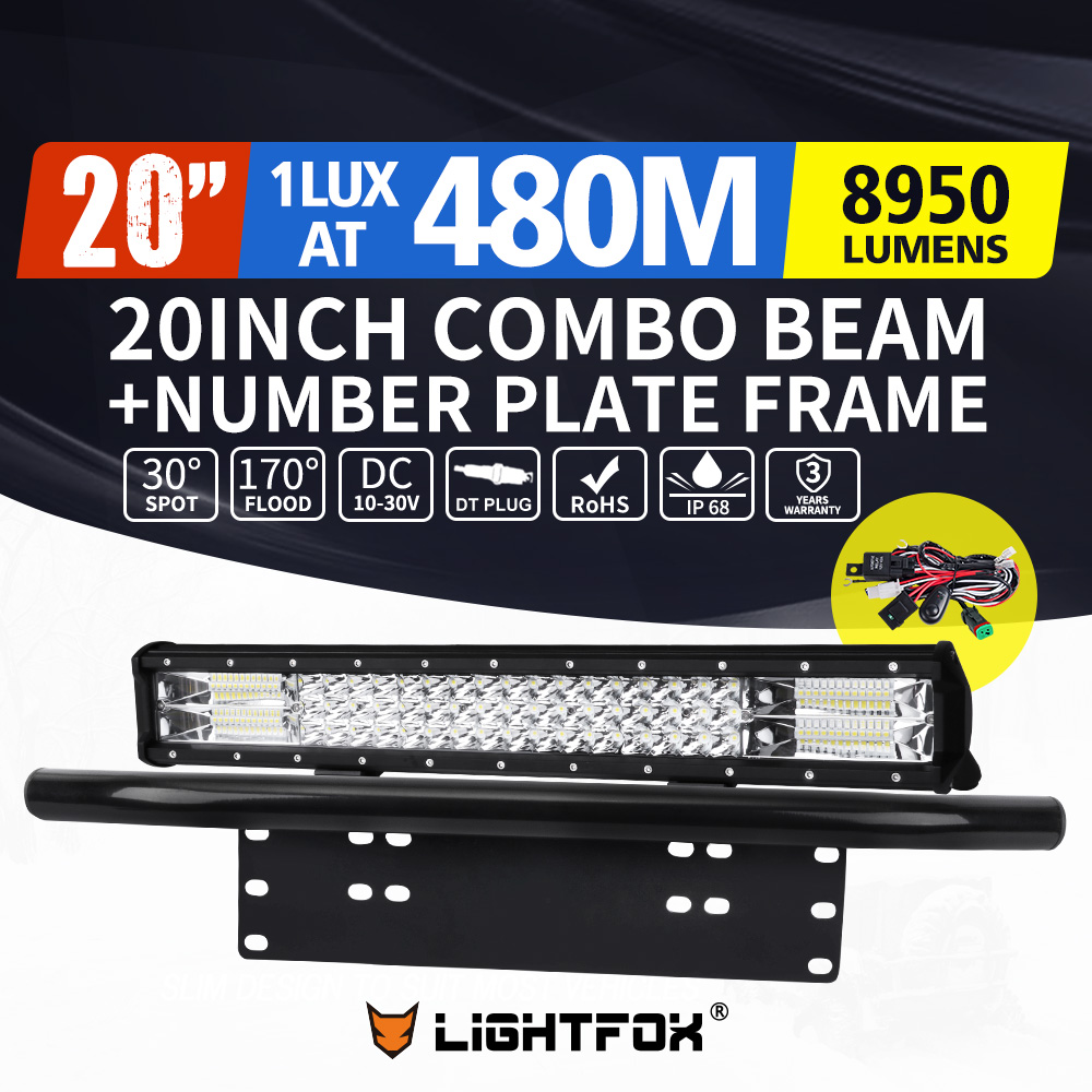 Lightfox LED Light Bar 7" 12" 20" 23" 26" 28" Flood Spot Combo 50" Curved 12V - Picture 48 of 149