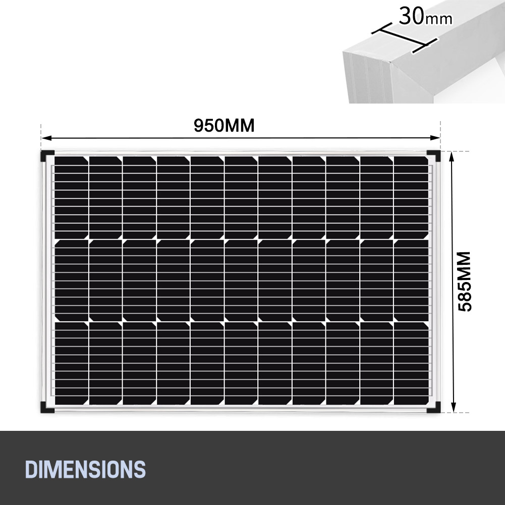 Mobi 12V 350W 250W Fixed Solar Panel Mono Generator Caravan Camping Charger - Picture 10 of 18