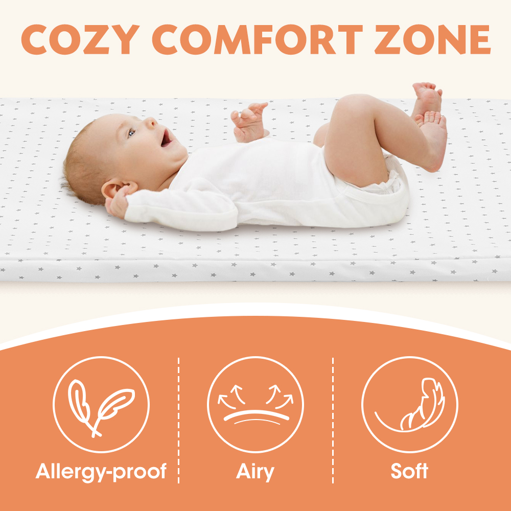 PlayPals 3-in-1 Baby Cot Crib Bed Bassinet Bedside Sleeper Portable Foldable - Picture 22 of 25