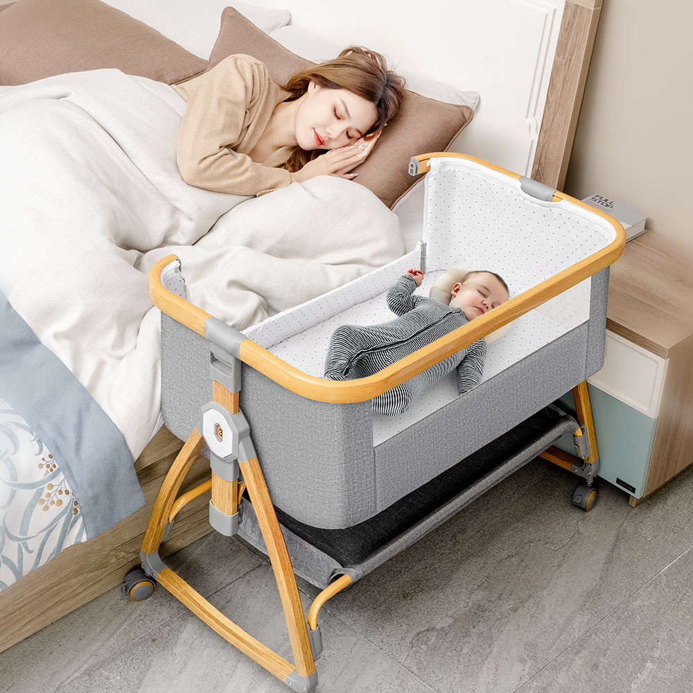 PlayPals 3-in-1 Baby Cot Crib Bed Bassinet Bedside Sleeper Portable Foldable - Picture 25 of 25