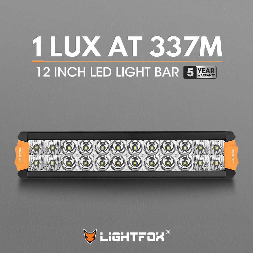 Lightfox 12" 20" 30" 40" Osram LED Light Bar Dual Rows Driving Lamp Combo Beam - Picture 12 of 51