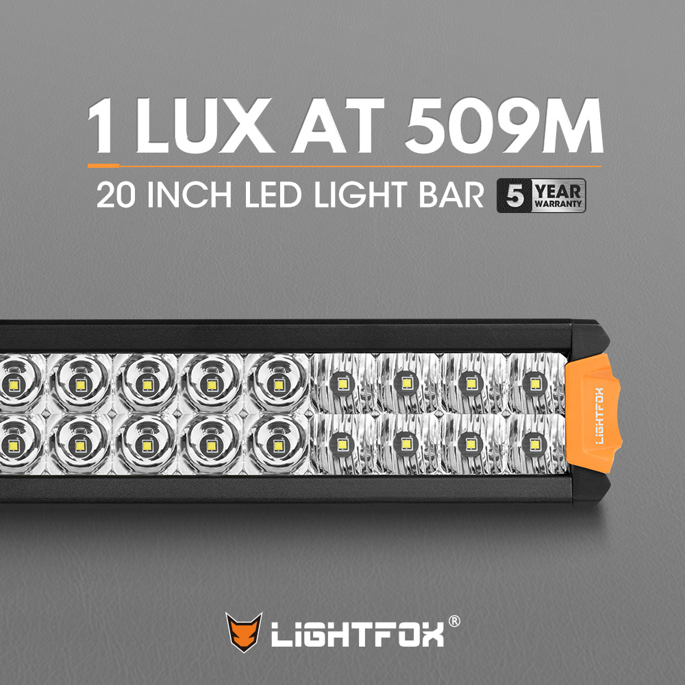 Lightfox 12" 20" 30" 40" Osram LED Light Bar Dual Rows Driving Lamp Combo Beam - Picture 22 of 51