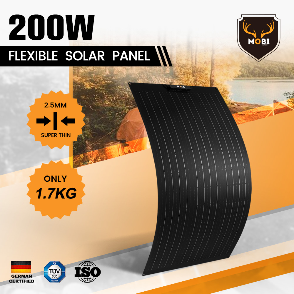MOBI 200W/300W/400W Flexible Solar Panel Mono 12V RV Camping Caravan Boat - Picture 10 of 36