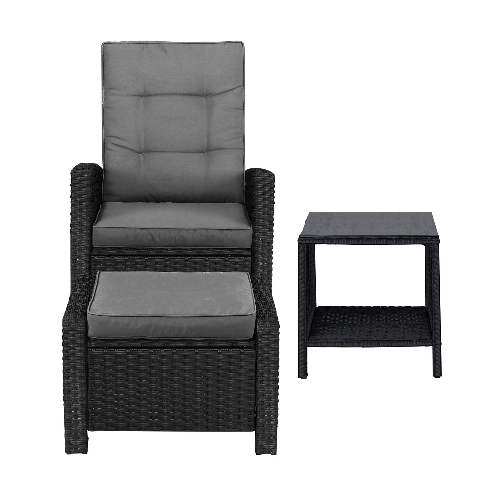 Livsip Recliner Chairs Outdoor Sun Lounge Wicker Sofa Patio Furniture Setting - Picture 7 of 97
