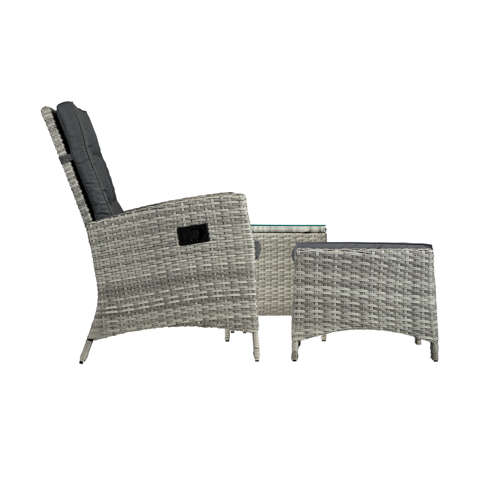 Livsip Recliner Chairs Outdoor Sun Lounge Wicker Sofa Patio Furniture Setting - Picture 17 of 97