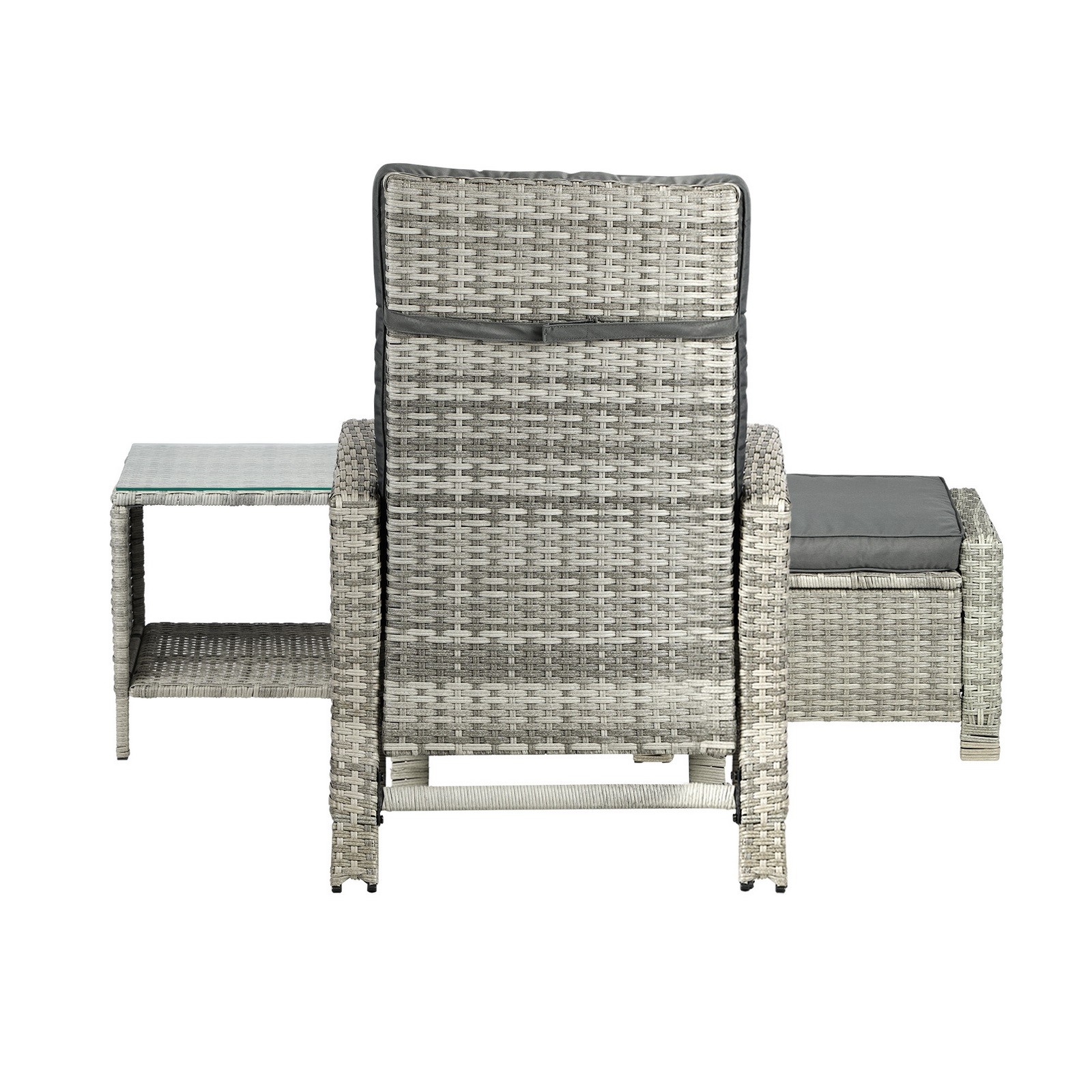 Livsip Recliner Chairs Outdoor Sun Lounge Wicker Sofa Patio Furniture Setting - Picture 18 of 97