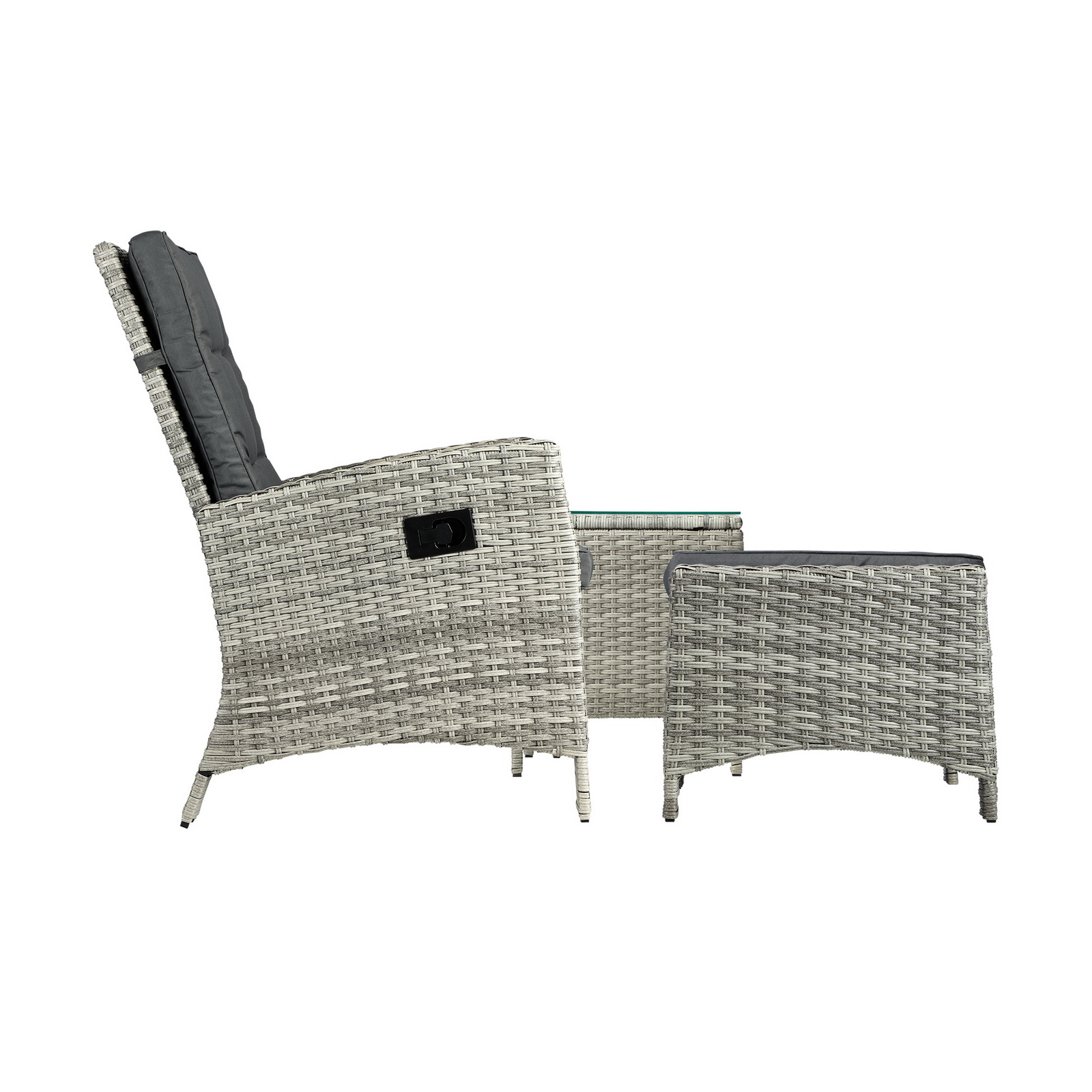 Livsip Recliner Chairs Outdoor Sun Lounge Wicker Sofa Patio Furniture Setting - Picture 33 of 97
