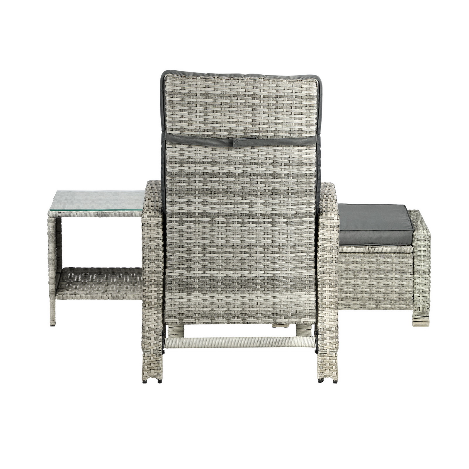 Livsip Recliner Chairs Outdoor Sun Lounge Wicker Sofa Patio Furniture Setting - Picture 34 of 97