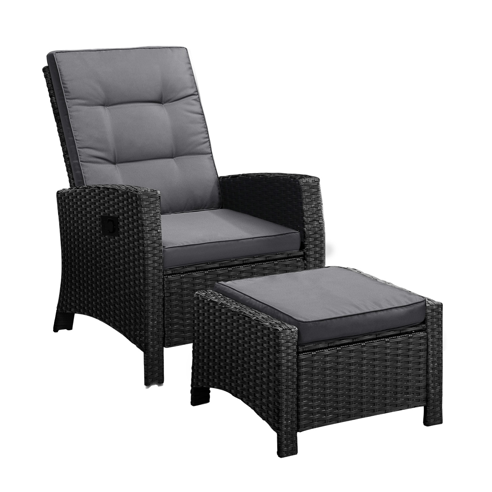 Livsip Recliner Chairs Outdoor Sun Lounge Wicker Sofa Patio Furniture Setting - Picture 46 of 97