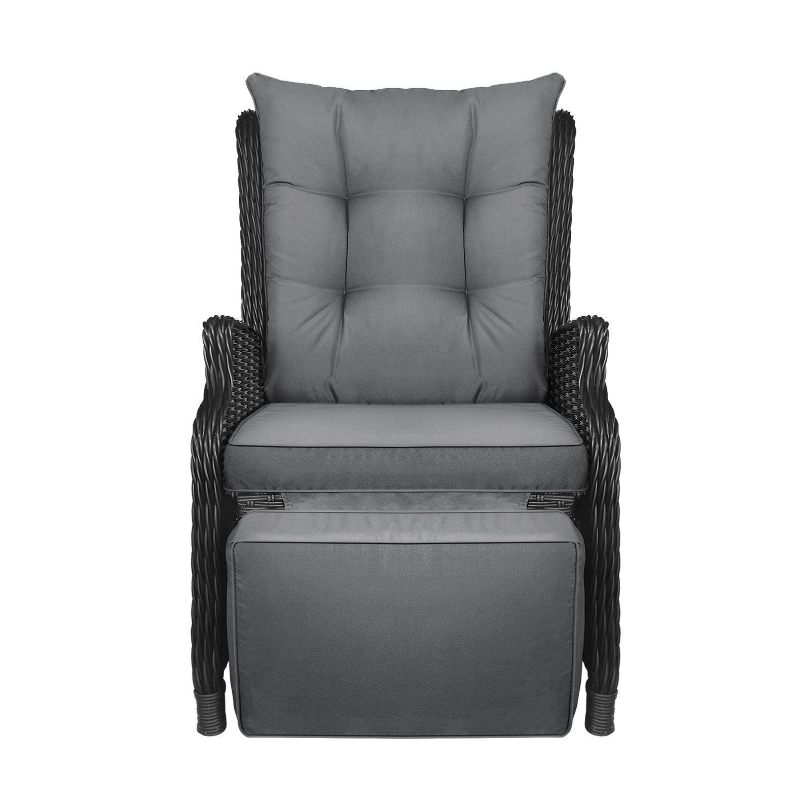 Livsip Recliner Chairs Outdoor Sun Lounge Wicker Sofa Patio Furniture Setting - Picture 60 of 97