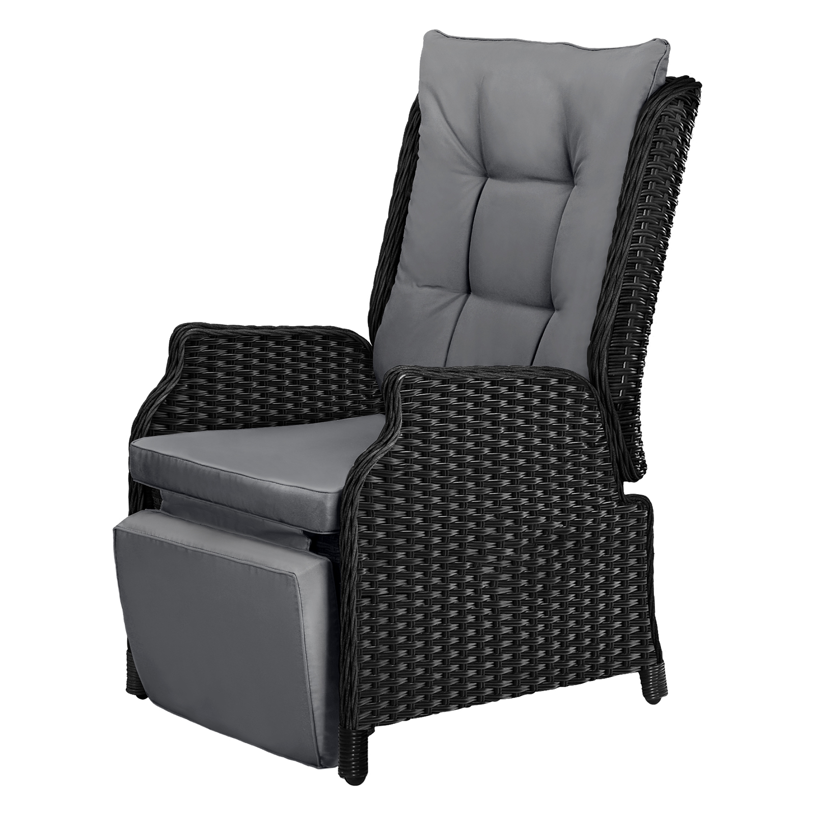 Livsip Recliner Chairs Outdoor Sun Lounge Wicker Sofa Patio Furniture Setting - Picture 61 of 97
