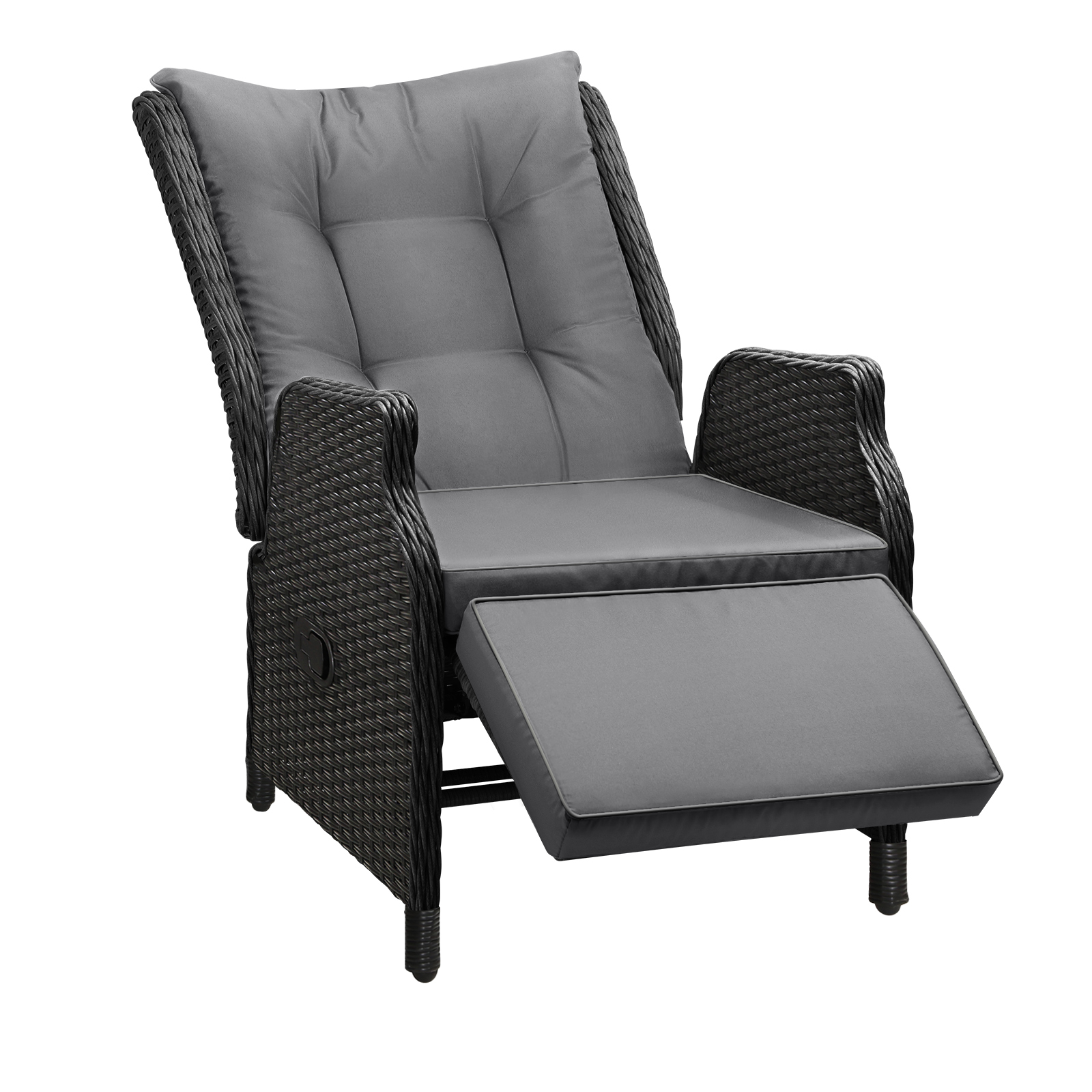 Livsip Recliner Chairs Outdoor Sun Lounge Wicker Sofa Patio Furniture Setting - Picture 63 of 97